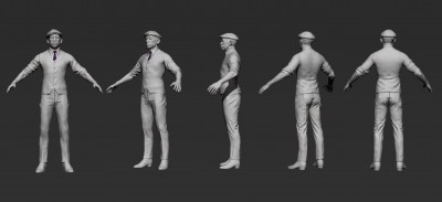 Petr Mucha - 3D herní postava - highpoly zbrush sculpt